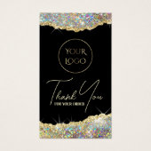 Faux Gold Iridescent glitter pakket Visitekaartje (Voorkant)