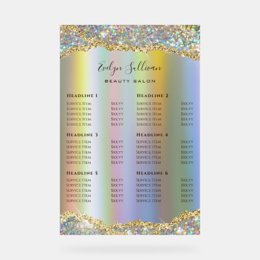 Faux Gold Iridescente Parties scintillant Foil Pri (Recto)