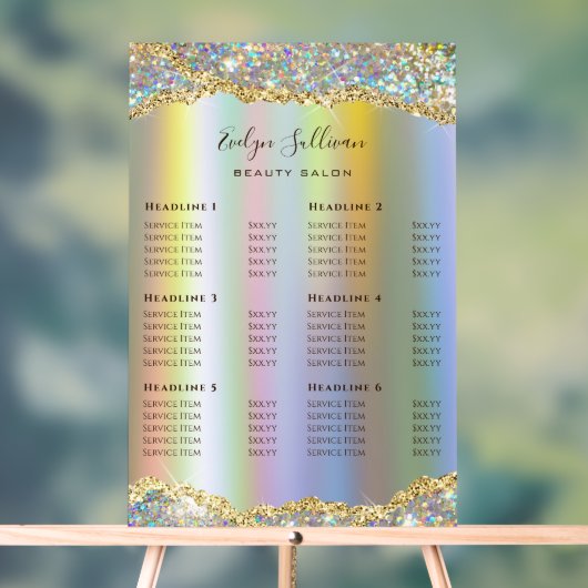 Faux Gold Iridescente Parties scintillant Foil Pri (Neutre)