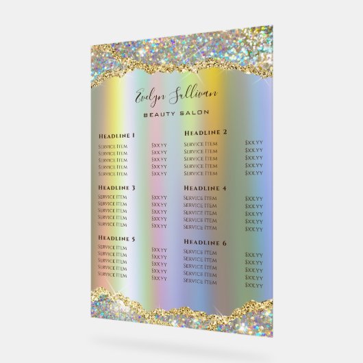 Faux Gold Iridescente Parties scintillant Foil Pri (Angle)