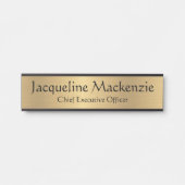 Faux Gold Kantoor Deursignes Naam Bord Deurbordje (Voorkant)