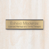 Faux Gold Kantoor Deursignes Naam Bord Deurbordje (Voorkant)