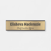 Faux Gold Kantoor Deursignes Naam Bord Deurbordje (Voorkant)