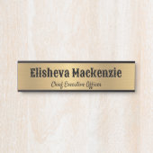 Faux Gold Kantoor Deursignes Naam Bord Deurbordje (Voorkant)