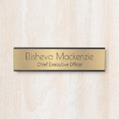 Faux Gold Kantoor Deursignes Naam Bord Deurbordje (Voorkant)