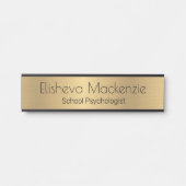Faux Gold Kantoor Deursignes Naam Bord Deurbordje (Voorkant)