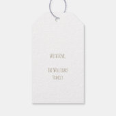 Faux Gold kerstboom Elegant Cadeaulabel (Achterkant)