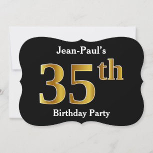 Faux Gold Kijk 35th Birthday Party + aangepaste na Kaart