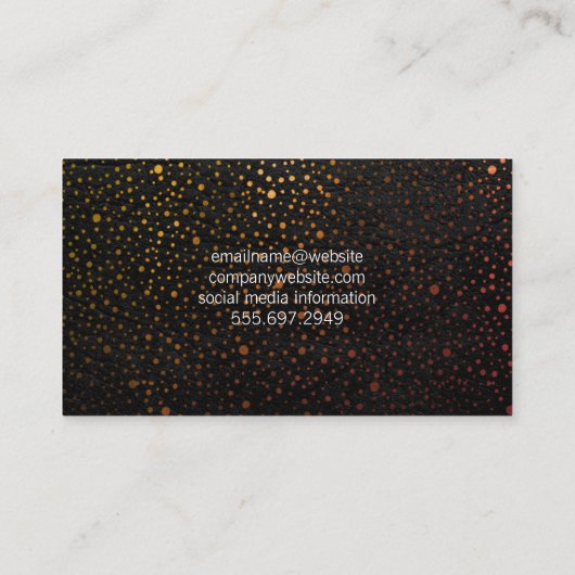 Faux Gold Label met Chic Metallic Dot Variation (Achterkant)