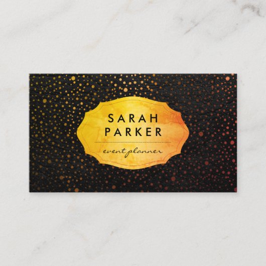 Faux Gold Label met Chic Metallic Dot Variation (Voorkant)