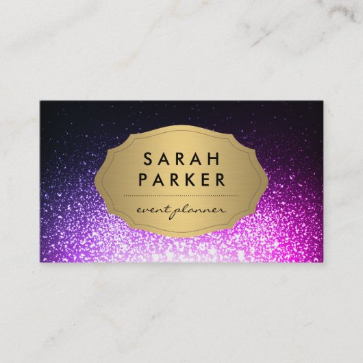 Faux Gold Label met Glitter Glam Sparkle (Voorkant)