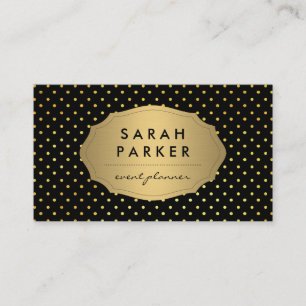 Faux Gold Label Polka Dot Pattern