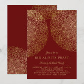 Faux Gold Lace Elegant Eid Feast Kaart (Voorkant / Achterkant)