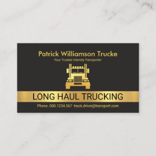 Faux Gold Lange afstand Trucking Gold Truck Visitekaartje