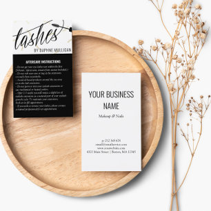 Faux Gold Lash Mascara Wand Lash Artist Nazorg Visitekaartje
