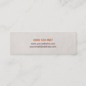 Faux Gold Leaf Motif Orange Carte de visite (Dos)