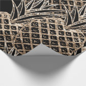 Faux Gold Leaf Pineapple Collage Cadeaupapier (Hoek)