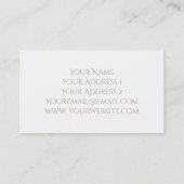 faux gold leaf teckel hond visitekaartje (Achterkant)