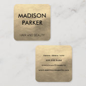 Faux Gold Leather Vierkante Visitekaartje (Voorkant / Achterkant)