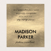 Faux Gold Leather Visitekaartjes (Buitenkant ongevouwen)