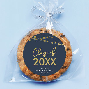 Faux Gold Lights-klasse 2022 Ronde Sticker