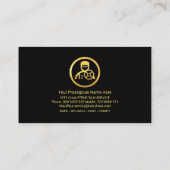 Faux Gold Lines Chauffeur Driver Visitekaartje (Achterkant)