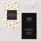 Faux Gold Lip Print Make-up Artiest Beauty Wit Visitekaartje (Voorkant / Achterkant)