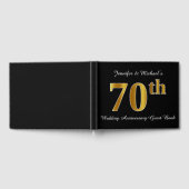 Faux Gold Look 70th Wedding Jubileum + Namen Gastenboek (Volledig)