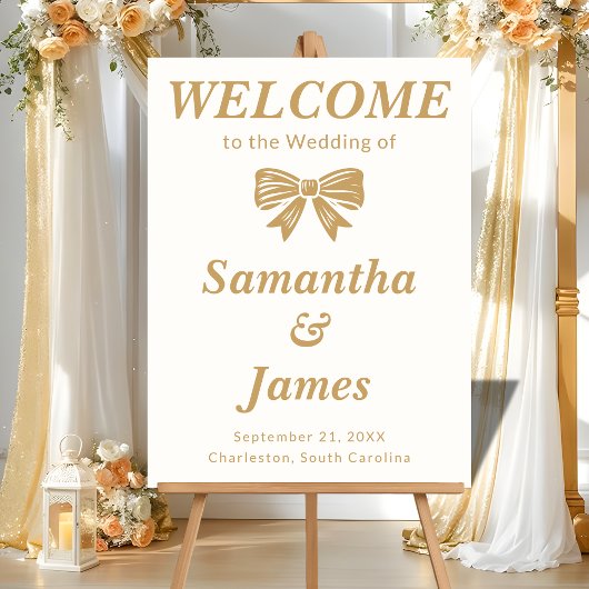 Faux Gold Luxe Welcome for Formal Venues