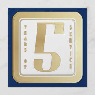 Faux Gold Medewerker 5 jaar Prijs Bedankkaart