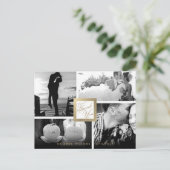 Faux Gold Merci Mariage 4 Photo Carte postale (Debout devant)