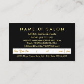 Faux Gold met roze lippen make-up artist afspraak Afsprakenkaartje (Achterkant)