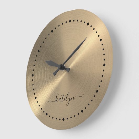 Faux Gold Metal Monogram Grote Klok (Hoek)