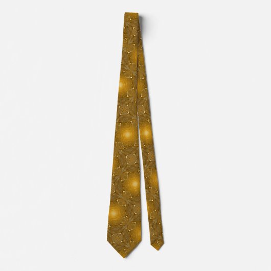Faux Gold Metal Pattern-ontwerp Stropdas (Voorkant)