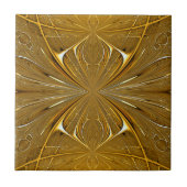 Faux Gold Metal Pattern-ontwerp Tegeltje (Voorkant)