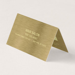 Faux Gold Metal Texture Appointcard Visitekaartjes