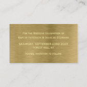 Faux Gold Metal Texture Enregistrer La Carte Date (Dos)