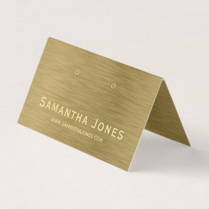 Faux Gold Metal Texture, juwelen Display Card Visitekaartjes