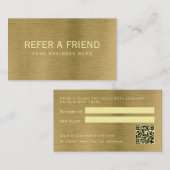 Faux Gold Metal Texture Referral Kaart (Voorkant / Achterkant)