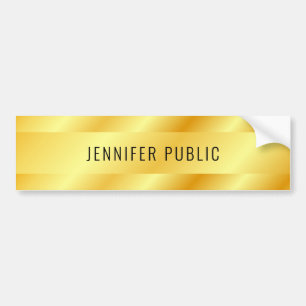 Faux Gold Metallic look - Aangepast, elegant Bumpersticker