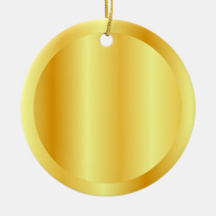 Faux Gold Metallic look Blank Sjabloon Cirkel Keramisch Ornament
