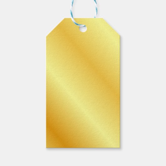 Faux Gold Metallic look Blank Sjabloon elegant Cadeaulabel (Voorkant)