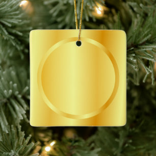 Faux Gold Metallic look Elegant Custom Sjabloon Keramisch Ornament