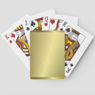 Faux Gold Metallic look elegant Modern Trendy Pokerkaarten