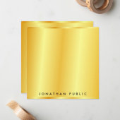 Faux Gold Metallic Look Modèle Personnalisé (Devant/Arrière en situation)