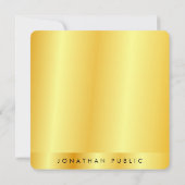 Faux Gold Metallic Look Modèle Personnalisé (Dos)