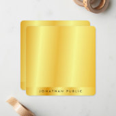 Faux Gold Metallic Look Modèle Personnalisé (Devant/Arrière en situation)