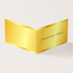 Faux Gold Metallic look Modern Luxury Sjabloon Visitekaartjes