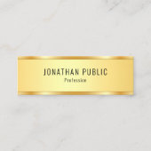 Faux Gold Metallic look Sjabloon Elegant Modern Mini Visitekaartje (Voorkant)