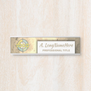 Faux Gold Metallic Luxe naamplaat Executive Kantoo